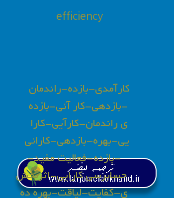 efficiency به فارسی